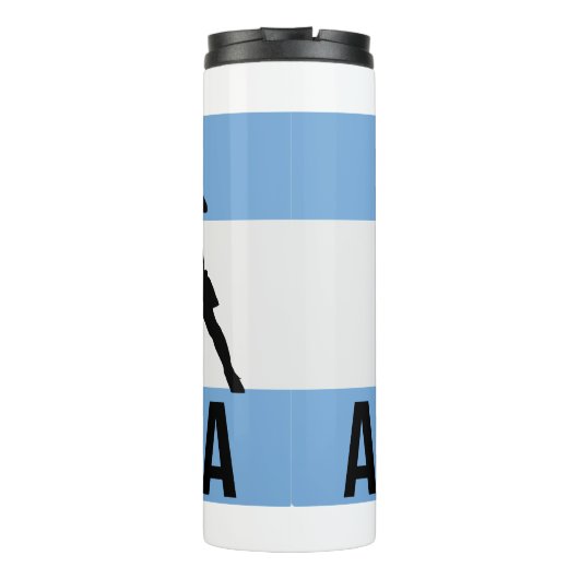 Argentijnse voetbalspeler gebruikt punt als bal thermosbeker (Achterkant)