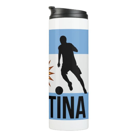 Argentijnse voetbalspeler gebruikt punt als bal thermosbeker (Geroteerd rechts)