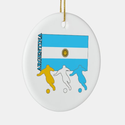 Argentijnse voetspelers keramisch ornament (Rechts)