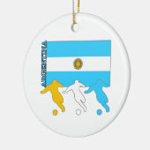 Argentijnse voetspelers keramisch ornament (Links)