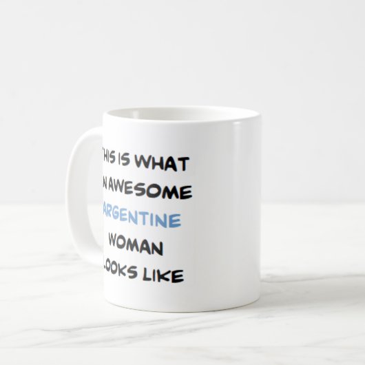argentijnse vrouw , geweldige koffie - mok (Voorkant links)