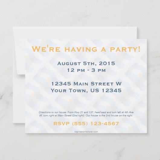 Argentijnse Waving Flag Kaart (Achterkant)