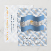 Argentijnse Waving Flag Kaart (Voorkant / Achterkant)