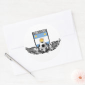 Argentijnse wereldkampioenen Winged futbol Ronde Sticker (Envelop)