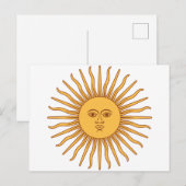 Argentijnse zon briefkaart (Voorkant / Achterkant)