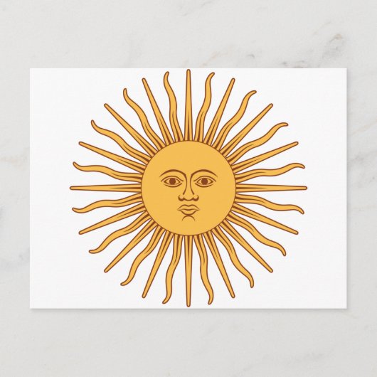 Argentijnse zon briefkaart (Voorkant)