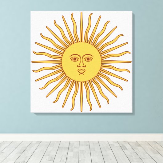 Argentijnse zon canvas afdruk (Insitu (Houten vloer))