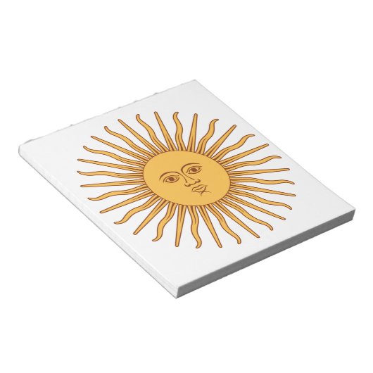 Argentijnse zon notitieblok (Schuin)
