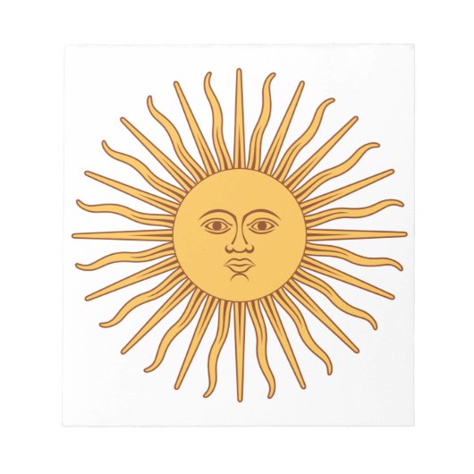 Argentijnse zon notitieblok (Voorkant)