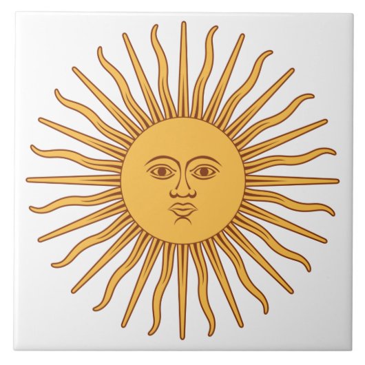 Argentijnse zon tegeltje (Voorkant)