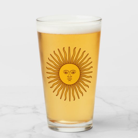 Argentijnse zon van mei / Sol de Mayo Glas (Voorkant gevuld)