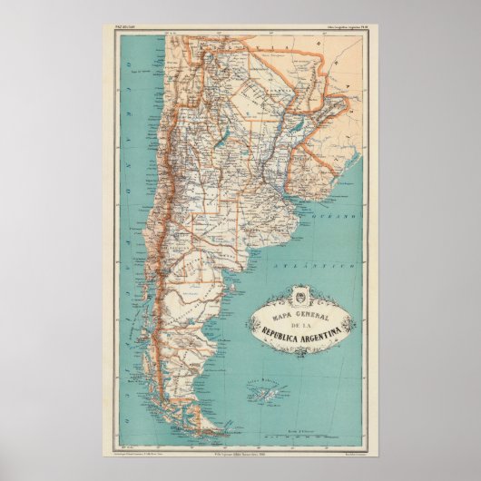 Argentina Atlas Poster (Voorkant)