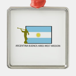 ARGENTINA BUENOS AIRES WEST MISSIE LDS METALEN ORNAMENT