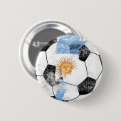Argentina Distress Soccer Ronde Button 5,7 Cm (Voorkant /achterkant)