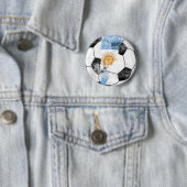 Argentina Distress Soccer Ronde Button 5,7 Cm (In situ)