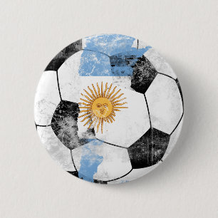 Argentina Distress Soccer Ronde Button 5,7 Cm