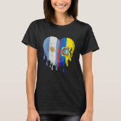 Argentina Ecuador Flag Heart Citizen Grown Patriot T-shirt (Voorkant)
