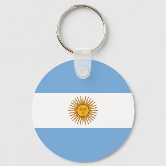 Argentina Flag AR Sleutelhanger (Voorkant)
