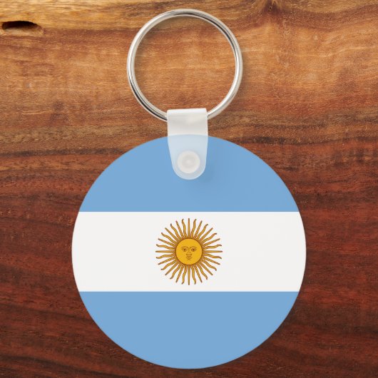 Argentina Flag AR Sleutelhanger (Voorkant)