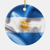 Argentina Flag Ceramic Ornament (Voorkant)