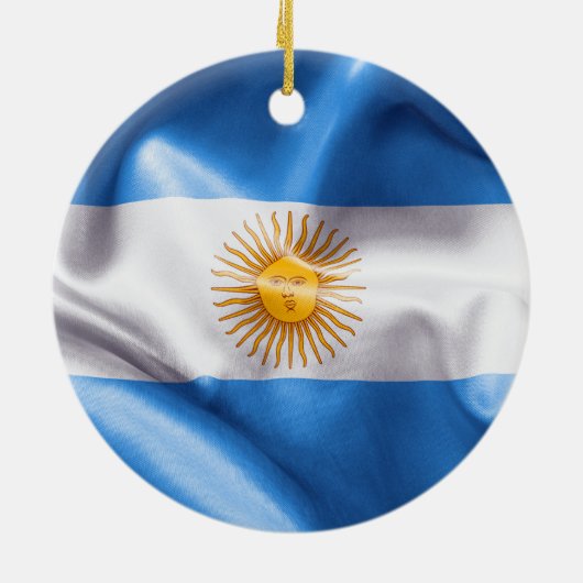Argentina Flag Ceramic Ornament (Achterkant)