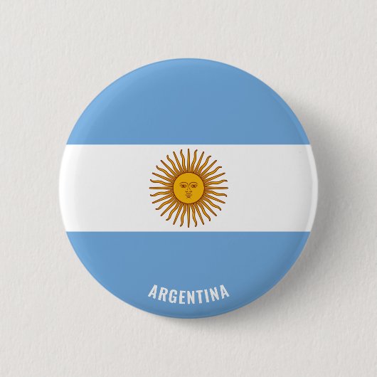 Argentina Flag Cute Patriotic Ronde Button 5,7 Cm (Voorkant)