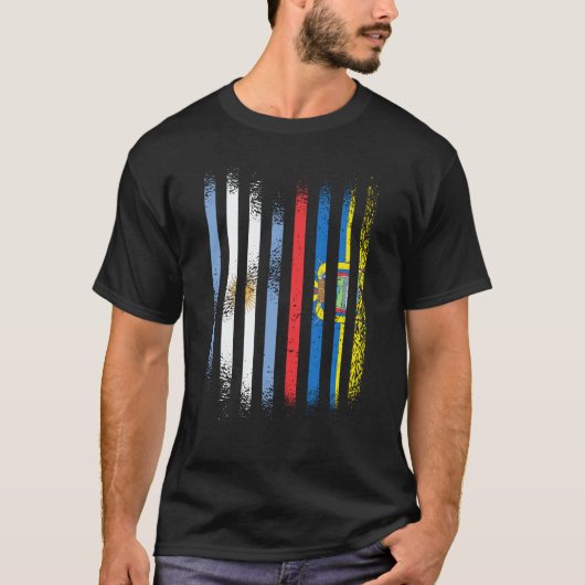 Argentina Flag Ecuador Grown Country Flags Stripes T-shirt (Voorkant)