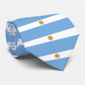 Argentina Flag Football Soccer Pattern blue Stropdas (Opgerold)
