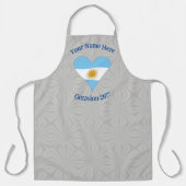 Argentina Flag Heart gepersonaliseerd Schort (Voorkant)