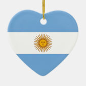 Argentina Flag Heart Ornament (Voorkant)