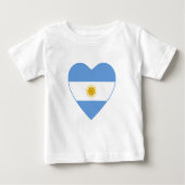 Argentina Flag Heart T-Shirt (Voorkant)