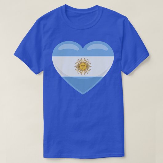 Argentina Flag Heart T-shirt (Design voorkant)