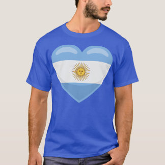 Argentina Flag Heart T-shirt