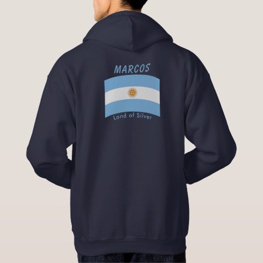 Argentina Flag Hoodie (Achterkant)