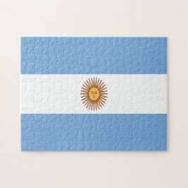 Argentina Flag Jigzaag Puzzle Legpuzzel