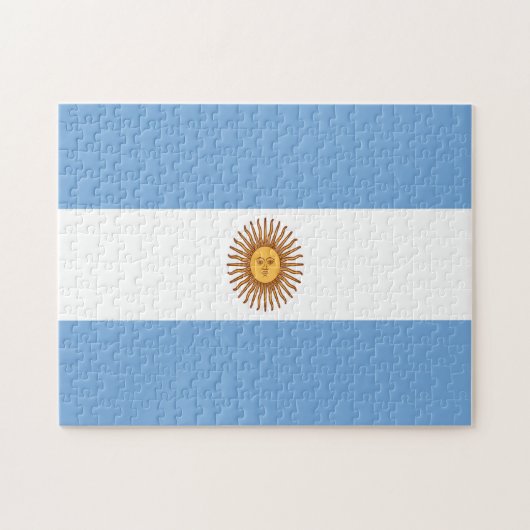 Argentina Flag Jigzaag Puzzle Legpuzzel (Horizontaal)