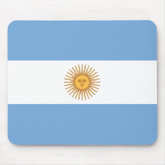 Argentina Flag Mousepad Muismat (Voorkant)