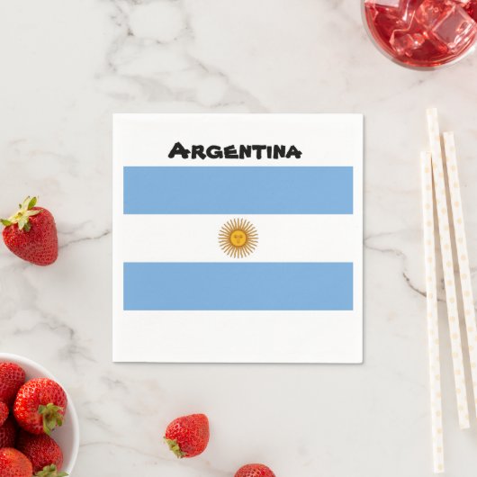 Argentina Flag Napkins Servet (Insitu)