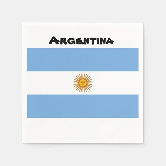 Argentina Flag Napkins Servet (Voorkant)