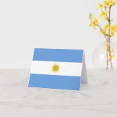Argentina Flag Notecard Kaart (Gele Bloem)