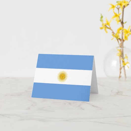 Argentina Flag Notecard Kaart (Gele Bloem)