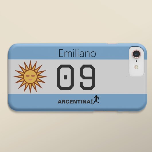 Argentina Flag Personalized Athlete Gear Case-Mate iPhone Case