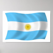 Argentina Flag Poster Print (Voorkant)