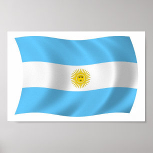 Argentina Flag Poster Print