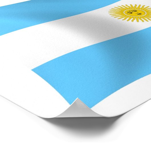 Argentina Flag Poster Print (Hoek)