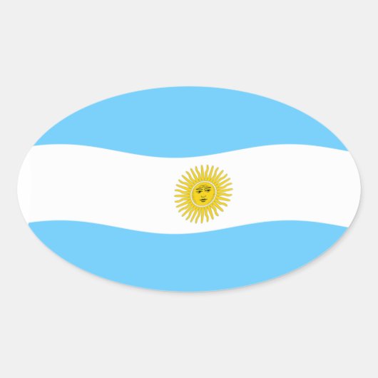 Argentina Flag Sticker (Voorkant)