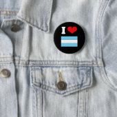 Argentina Flag Tshirt Ronde Button 5,7 Cm (In situ)