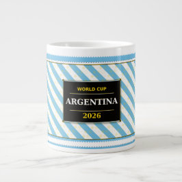 Argentina Football Fan Flag Colors Stripe Pattern  Grote Koffiekop