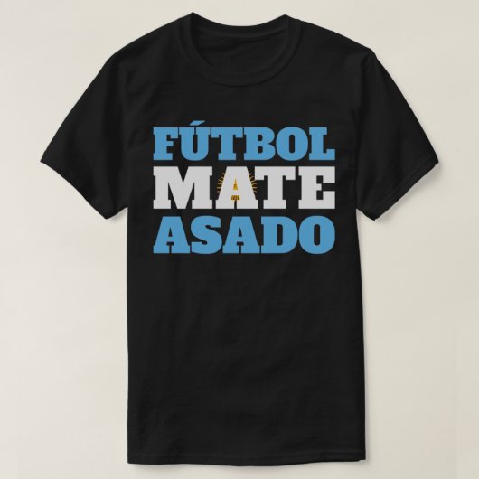 Argentina Futbol Mate Asado T-shirt (Design voorkant)