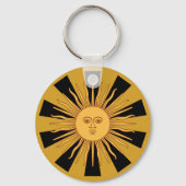 Argentina Golden Sun, mode Sol de Mayo Sleutelhanger (Voorkant)
